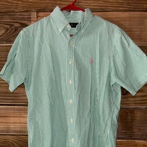 Men’s Short Sleeve POLO Button Up Shirt